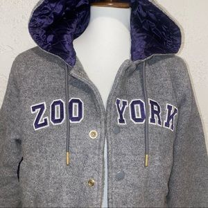 Gray Purple Zoo York Letterman’s Varsity Jacket